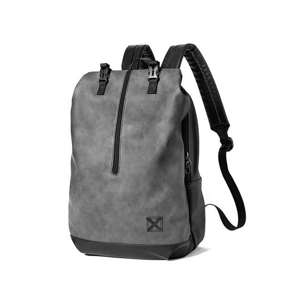 

backpack uiyi brand design men pvc pu leather black waterproof casual college trand 14 inch lapbackpacks 180230
