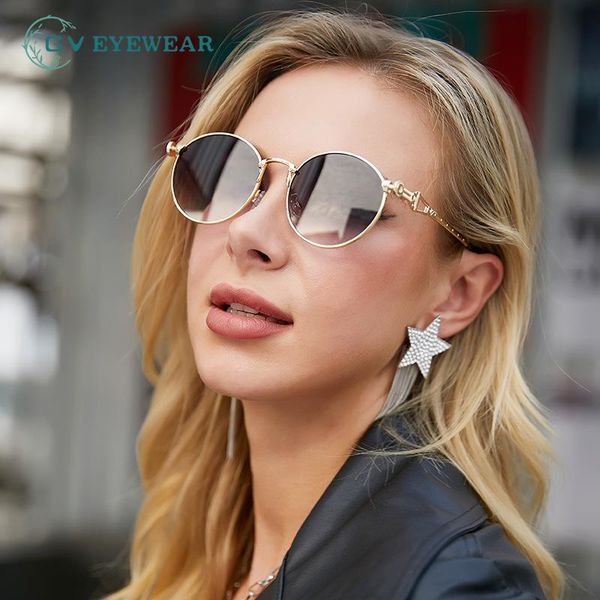 

sunglasses classic round frame women trendy fashion europe and america retro outdoor vintage travel party sun glasses gv eyewear, White;black