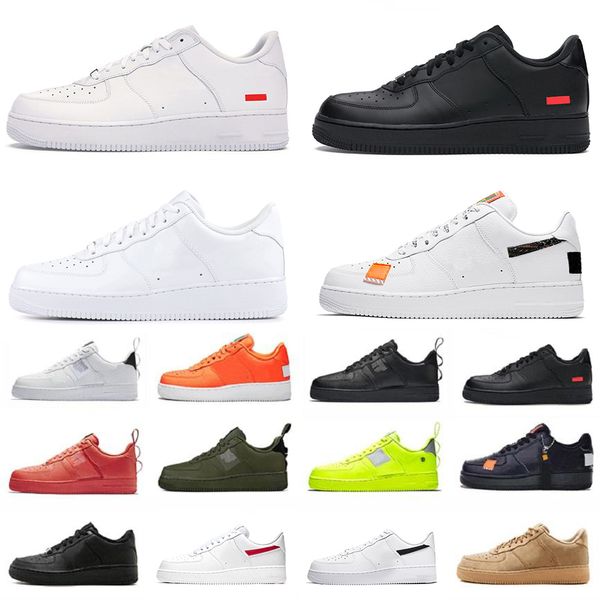 

airforce 1 forces one men women running shoes low dunk dunks 1s af1 air force shadow skateboard triple utility black white orange mens train