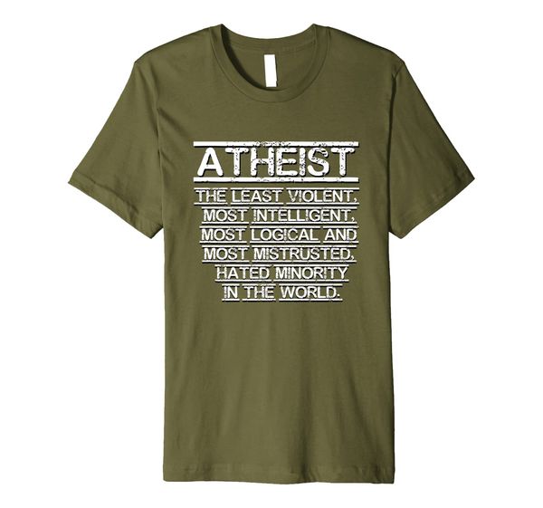 

atheist most intelligent secular thinker humanist premium t-shirt, White;black