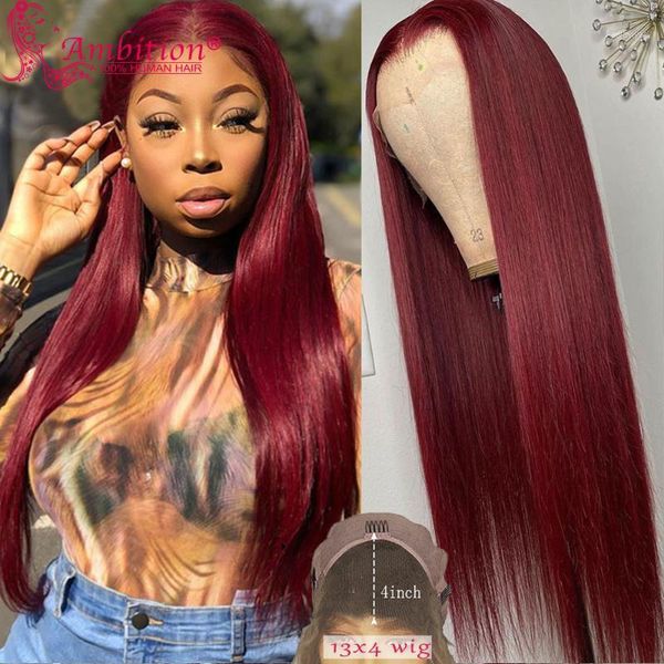 

straight hd lace frontal wigs for women peruvian human hair 150% density pre plucked transparent 13x4 front1, Black;brown