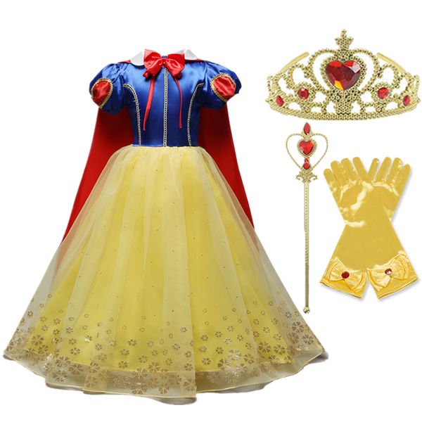 

kids clothing cosplay princess costume children fancy christening dresses purple navy red, White
