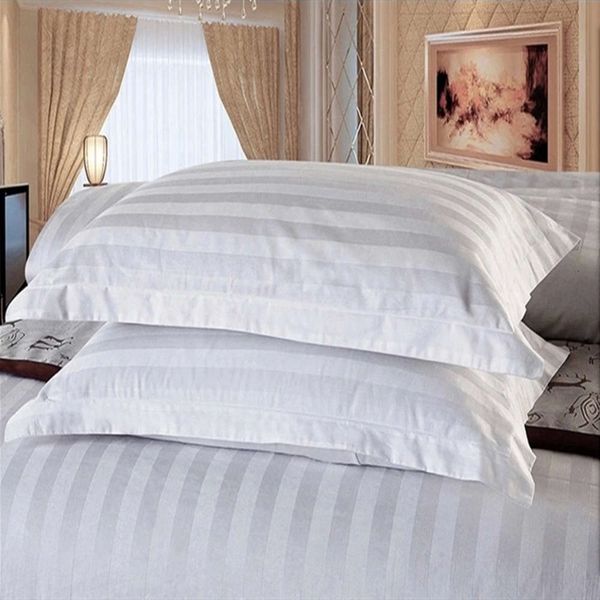 

cases el bedding pure cotton satin bar pillow case white