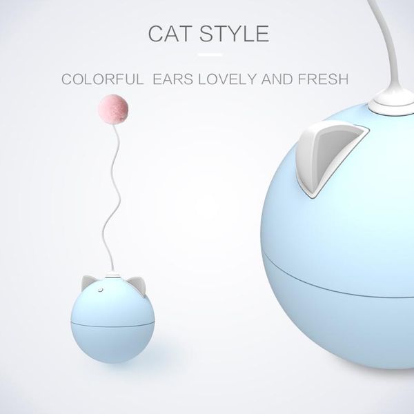 

electric cat toy self rolling ball feather playmate stick toys fq-ing