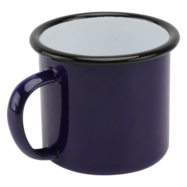 

mugs 1pc heat-resistant water mug enamel drinking cup durable beverage blue