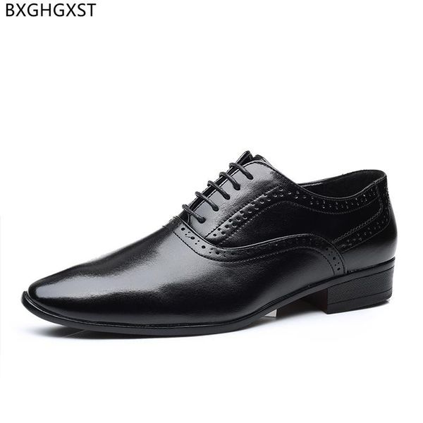 

dress shoes oxford for men office 2021 formal wedding coiffeur italian business suit zapatos de hombre, Black