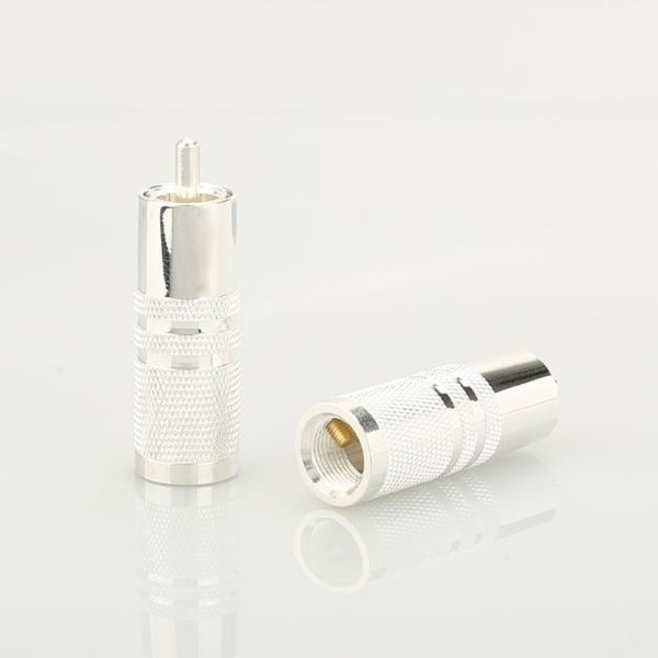 

smart power plugs 50pieces sliver plated rca for hifi interconnect cable audio plug