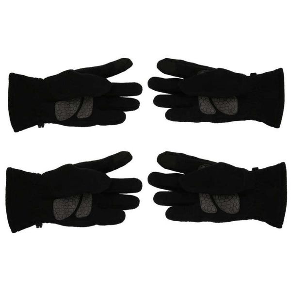 

cycling gloves windproof touch screen riding bike bicycle full fingers thermal warm motorcycle winter autumn, Black