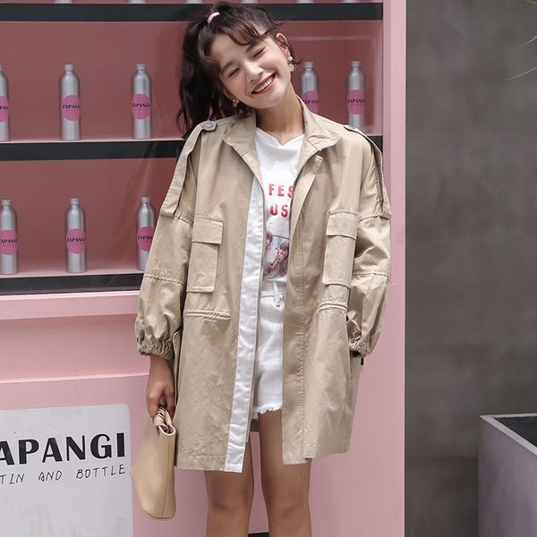 

wool High fashion ladies long sleeve coats and oversized casual jackets short trench t153, Black