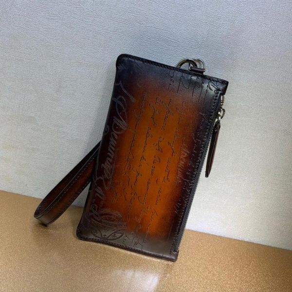 

card holders leather zip case, Brown;gray