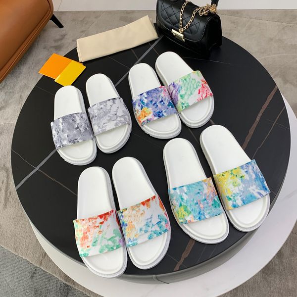 Luxurys Designer Schuhe Damen Herren Hausschuhe Mode Tie-Dye Letter Slipper Luxus Designer Slides Größe 35-45 XX-0123