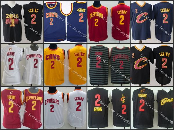 

cleveland cavaliers men #2 kyrie irving retro basketball jerseys, Black