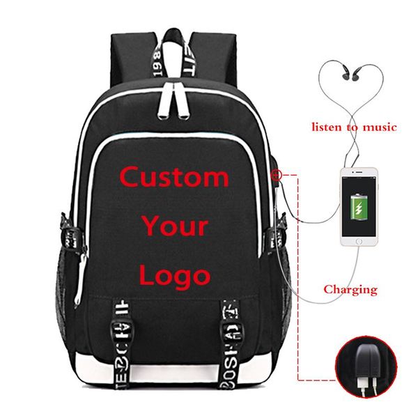 

backpack customize image link women men multifunction usb charging lapbackpacks school travel bags boys girl schoolbags