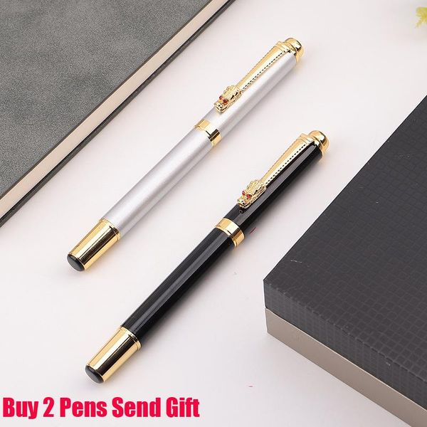 

ballpoint pens fashion design dragon crystal metal roller pen office executive smooth writing buy 2 send gift, Blue;orange
