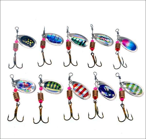 Metal carpa pesca isca vibração isca spinner colher isca de metal lantejoula wobbler com ganchos de triplo 2022