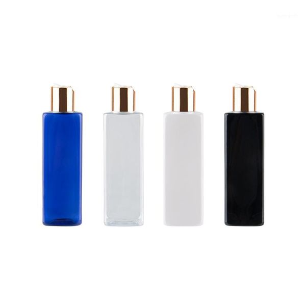 

storage bottles & jars 25pcs plastic cosmetic container for liquid soap shower gel shampoo colored travel bottle gold disc cap pet square 25