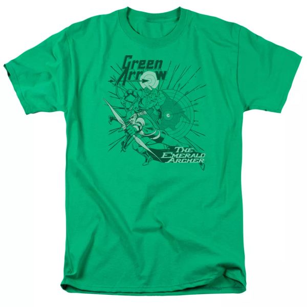

green arrow - the emerald archer t-shirt dc comics sizes s-3x new, White;black