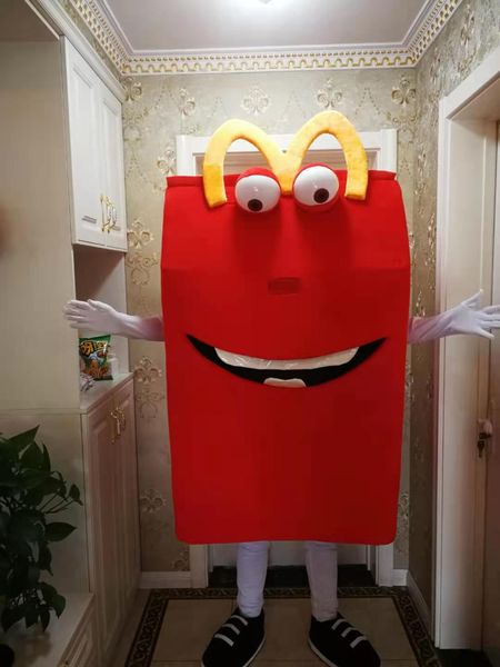 Real Pictures Deluxe McDonald's box costume mascotte taglia adulto