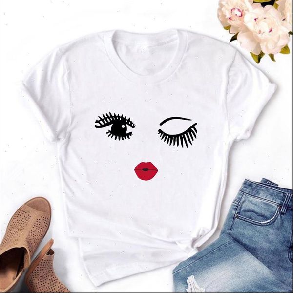 

women princess make up womens t shirts fashion base cotton short sleeve all match white tee girls shirt