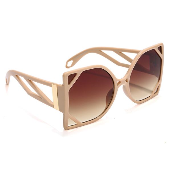 

highend accessories new fashion oversized sunglass women digner uv outdoor sun glass female personalized eye shad eyewear eyeglass, Black