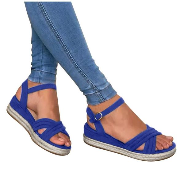 

women's outdoor fashion wedge buckle strap sandals ladies cusual weave cross shoes sandalias de mujer, Black