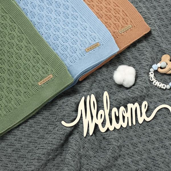 

blankets & swaddling baby blanket warm knitted born swaddle wrap super soft infant sleeping quilts cotton envelope for stroller bedding cove