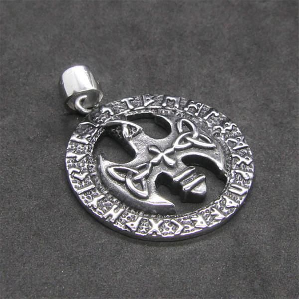 

pendants 2021 letter round pendant 316l stainless steel fashion soild silver cool punk, Black