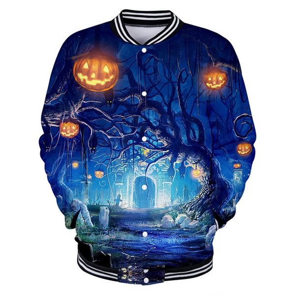 

halloween jacket men's women's shorts vampire pattern baseball jacket comfortable fashion travel sports party xxl 2xl, Black;brown