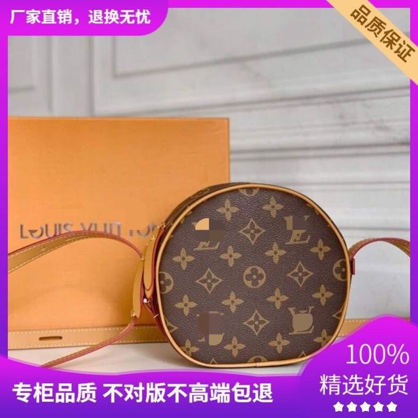 

small women's 2021 new round cake printing fashion one shoulder luxury finishing shopping bag storage