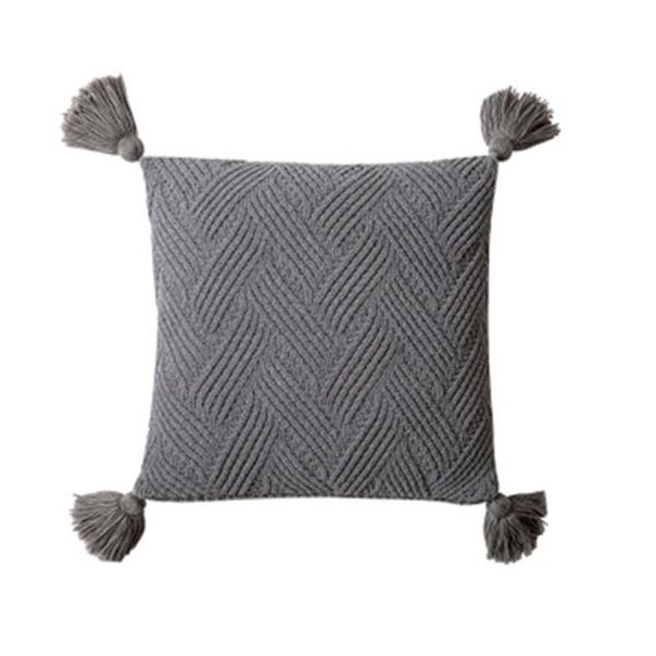

pillow case nordic ins household goods cushion chenille knitted soft outfit office pillowcase