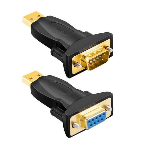 

computer cables & connectors usb2.0 to db9 serial line 9pin com port usb rs232 male female converter gold-plated db adapter