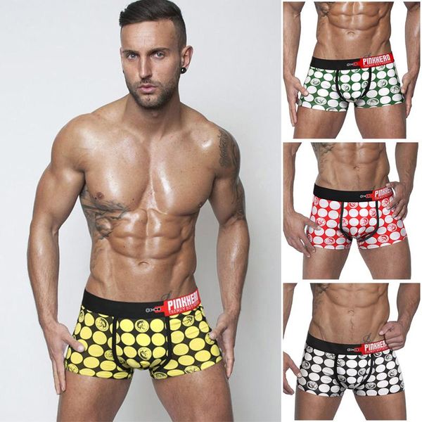 

underpants men's printed briefs thin low waist breathable, Black;white