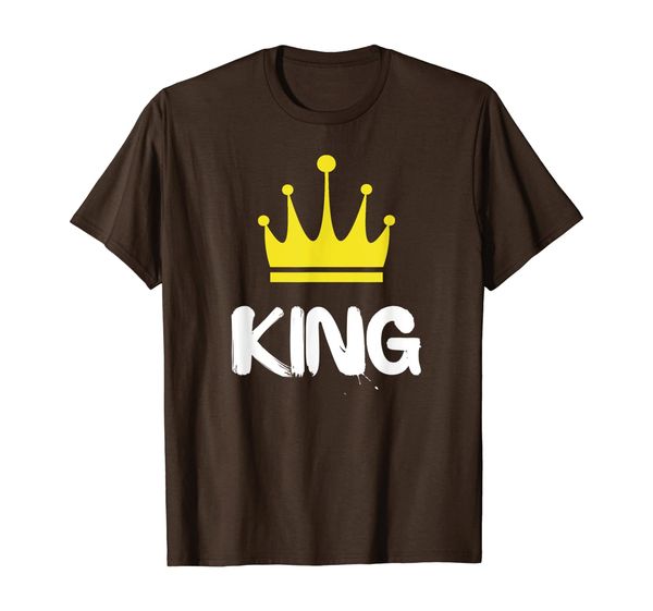 

african american pride: king crown t-shirt for men boys, White;black