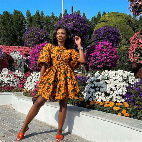 

07wt large women's ethnic style swing lotus sleeve skirt large women's ethnic style swing skirt lotus sleeve loose loose plus size