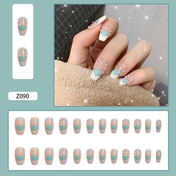 

nail wear fake 24 finished nail patch, Red;gold