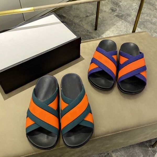 

luxury flat sandal design embroidery black slippers shallow beach leisure indoor lace lock box full set of accessories 35-44 shoe008 1301