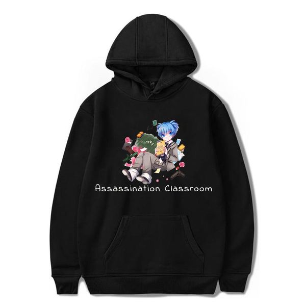 

men's hoodies & sweatshirts assassination classroom korosensei long sleeve anime hoodie men and women autumn casual pullover sweat swea, Black