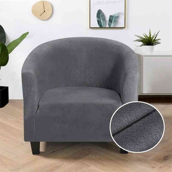 Cadeira de clube de veludo Covers para poltronas Stretch Sofa Slipcovers removível sofá capa barra balcão de sala de visitas recepção 210911