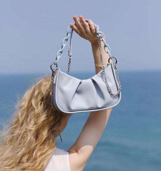 

evening bags 2021 summer niche design underarm fold cloud acrylic chain one shoulder messenger handbag