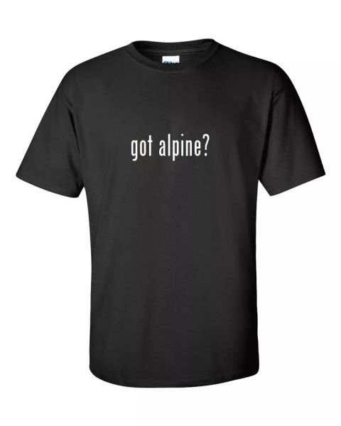 

got alpine  men cotton t-shirt shirt solid black white funny s m  xl, White;black