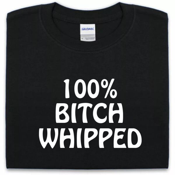 

100% bitch colpito t-shirt s-xxl uomo da ragazzo divertente under the pollice, White;black