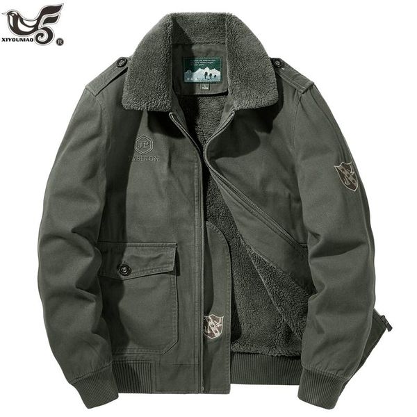 

men's down & parkas 100% cotton denim baseball jacket men winter fleece thick warm streetwear bomber coats male casual overcoat man clo, Black