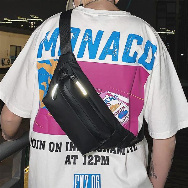 

street fashion brand chest bag personality messenger ins hip-hop casual all-match satchel girl shoulder waist bags