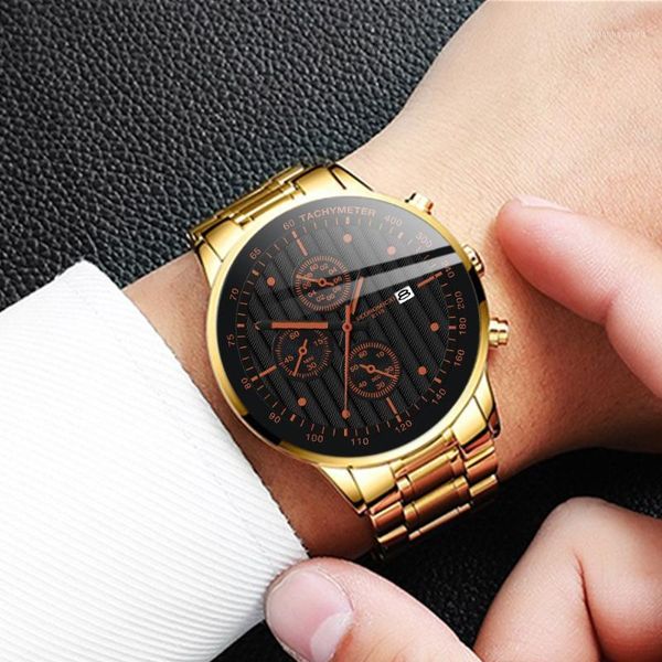 

wristwatches 2021 relogio masculino watches men fashion luxury crystal stainless steel quartz business watch brand reloj, Slivery;brown