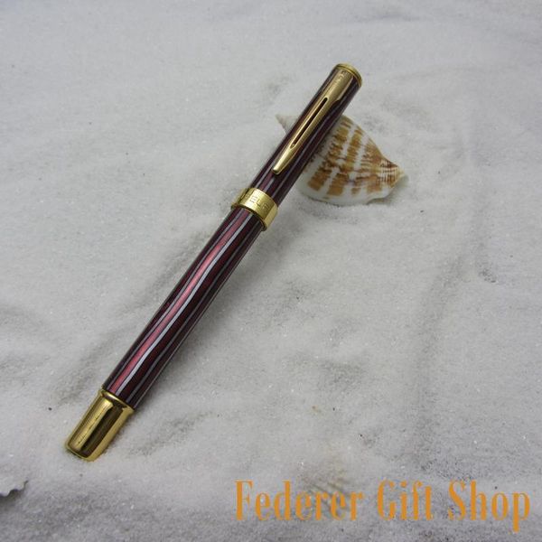 

red stripe 0.38mm fountain pen ef nib gift ink 5 color optional pens