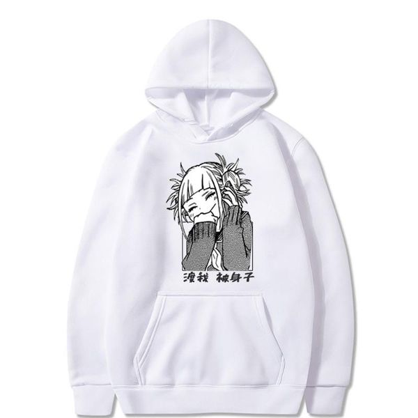 

men's hoodies & sweatshirts cute anime my hero academia printed hoodie woman 2021 comfort toga himiko manga harajuku casual fashion wom, Black