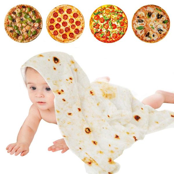 

blankets & swaddling 2021 baby soft pizza novel tortilla burritos blanket cocoon swaddle born bath for girl boy pie quilt