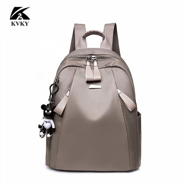 

backpack women 2021 female fashion large capacity oxford cloth travel student solid color bag