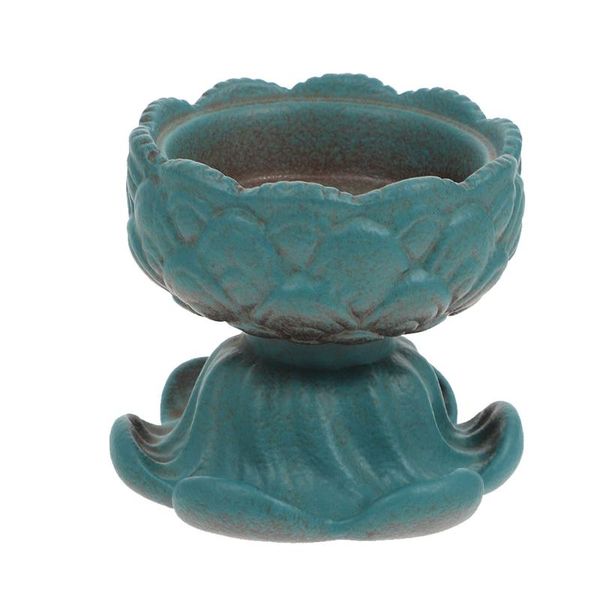 

fragrance lamps 1pc lotus censer aroma therapy burner ceramic incense ornament