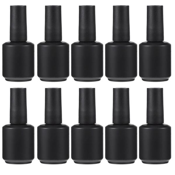 

storage bottles & jars 12pcs 15ml empty nail enamel bottle glass hairbrush polish